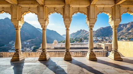 Fototapeta premium Scenic View From Historic Palace Architecture