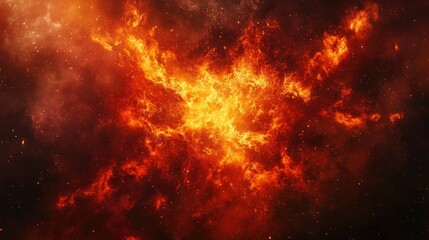 Fiery Cosmic Explosion in Deep Space