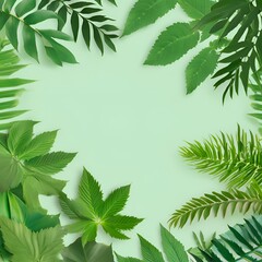 Lush Green Leaves Border - Perfect for Nature Themes
