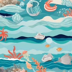 Vibrant Underwater Scene with Marine Life