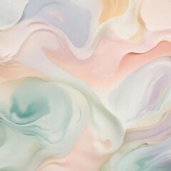 Abstract Pastel Fluid Art - Soft and Dreamy Marble Background