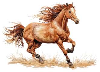 Obraz premium PNG Horse running animal mammal herbivorous.