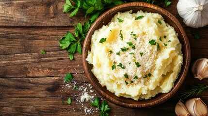 Creamy Mashed Potatoes with Herbs and Garlic