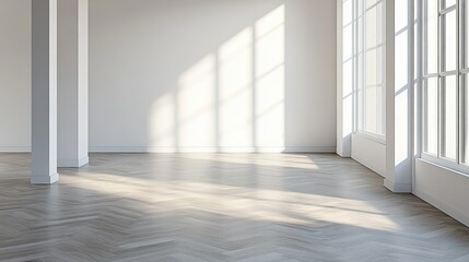 Fototapeta premium Bright and Open Interior Space with Natural Light