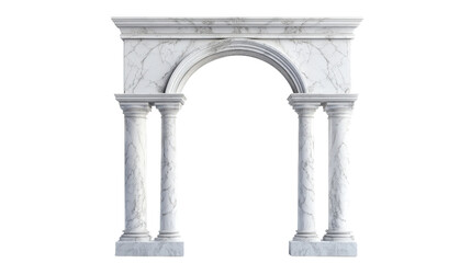 Naklejka premium Marble arch with columns, transparent background