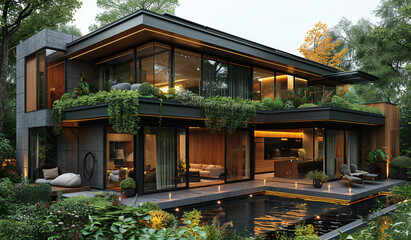 Fototapeta premium Modern Sustainable House