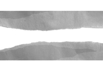 Torn rip paper texture on white background with space for your message