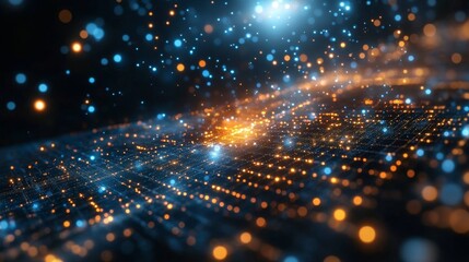 Obraz premium Decentralized Platform Promoting Digital and Innovation Through Futuristic Blockchain Technology