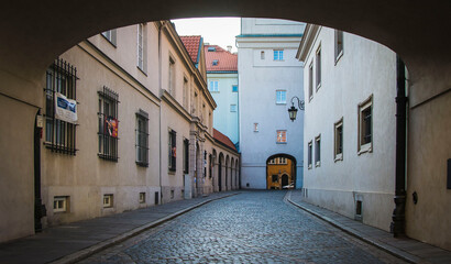 narrow street in the town