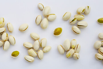 Roasted salted pistachios, delicious snack