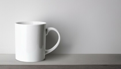 Fototapeta premium White color mug mockup and white color background