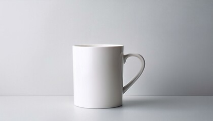 Obraz premium White color mug mockup and white color background