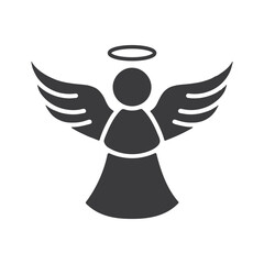 angel flat vector icon illustration
