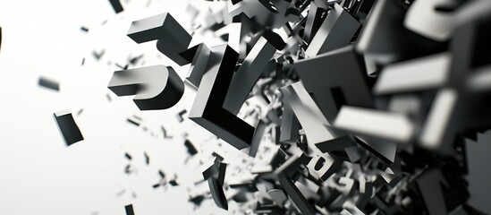 Abstract 3D Letters and Numbers