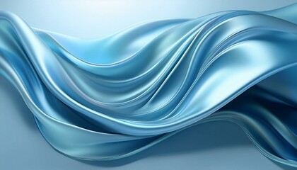 Pale blue silk satin wave elegant luxury shiny decoration background