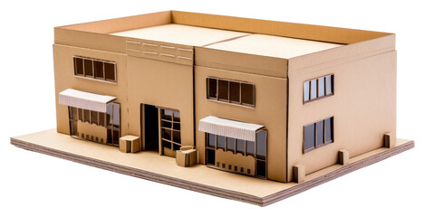 PNG Comercial building cardboard box white background.