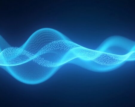 Flowing blie light. Author Artist Nadia Russ.