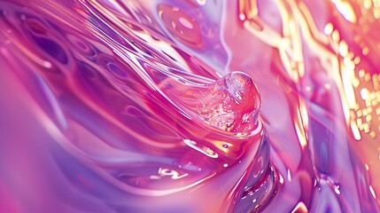 Abstract Iridescent Liquid Art: A Psychedelic Dream