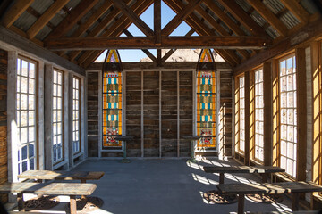 Old chapel building in the desert