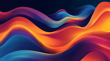 Illustration of an abstract design with vibrant liquid colors blending beautifully   