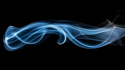 Naklejka premium Smoke rendered against a dark backdrop, illustration 