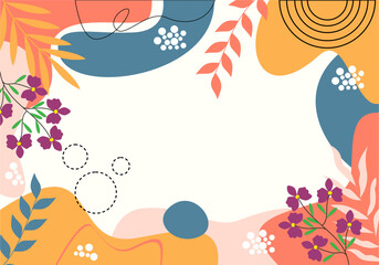 abstract backgrounds for social media stories. Colorful banners with leaves.