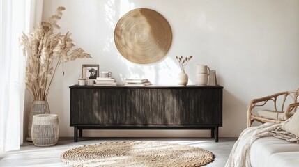 Boho Chic Living Room Interior Design with Natural Elements