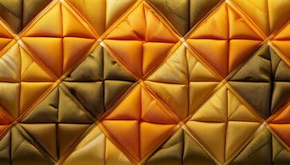 Golden quilted fabric texture