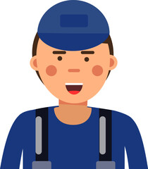 Car mechanic worker color icon. Repair engineer