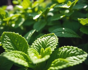 there is a close up of a plant with green leaves.