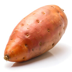 sweet potatoes isolated on white