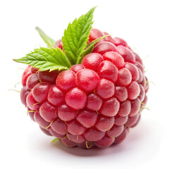 raspberry on white background