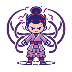 Naklejka premium Colorful Skull with Helmet and Horns Design