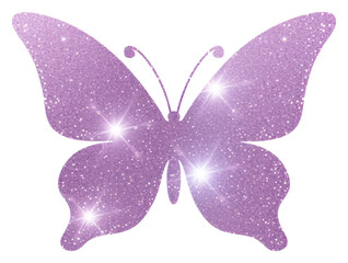PNG Butterfly icon glitter purple petal.