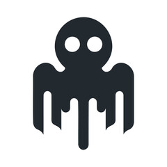 Halloween ghost horror spider vector icon design