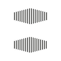 Abstract vertical lines. Geometric linear shapes. Minimalist stripe design. Vector lines icon.