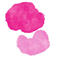 Pink Watercolor Blob Shapes