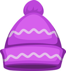 Hat cartoon icon. Warm wool winter cap