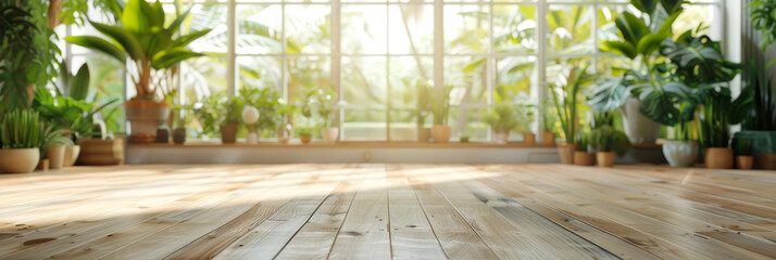 A large open room with a lot of plants by AI generated image by Generative AI