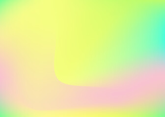 Hologram Gradient. Retro Geometry Illustration. Blur Paper. Yellow Metal Texture. Abstract Background. Metalic Card. Neon Pattern. Iridescent Texture. Pink Hologram Gradient