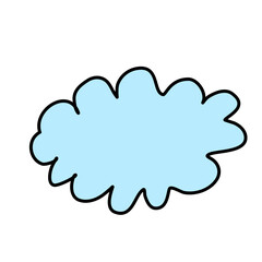 Blue cloud doodle