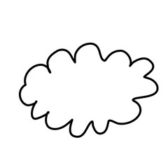 Children draw cloud doodle