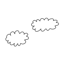 Children draw cloud doodle