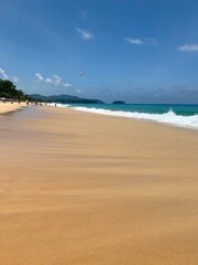 Stunning golden beach in Phuket, Thailand
