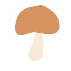 Shiitake mushroom icon cartoon vector