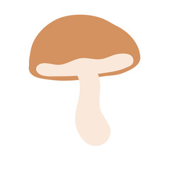 Shiitake mushroom icon cartoon vector