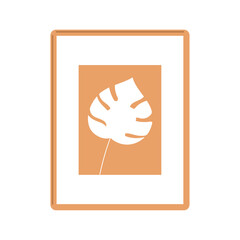 Framed botanical print for wall decor, Vector