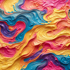 Obraz premium Wallpaper with cmyk gradation with swirling water texture style