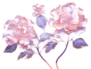 Fototapeta premium PNG Peony holography blossom flower petal.