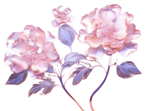 PNG Peony holography blossom flower petal. - Powered by Adobe